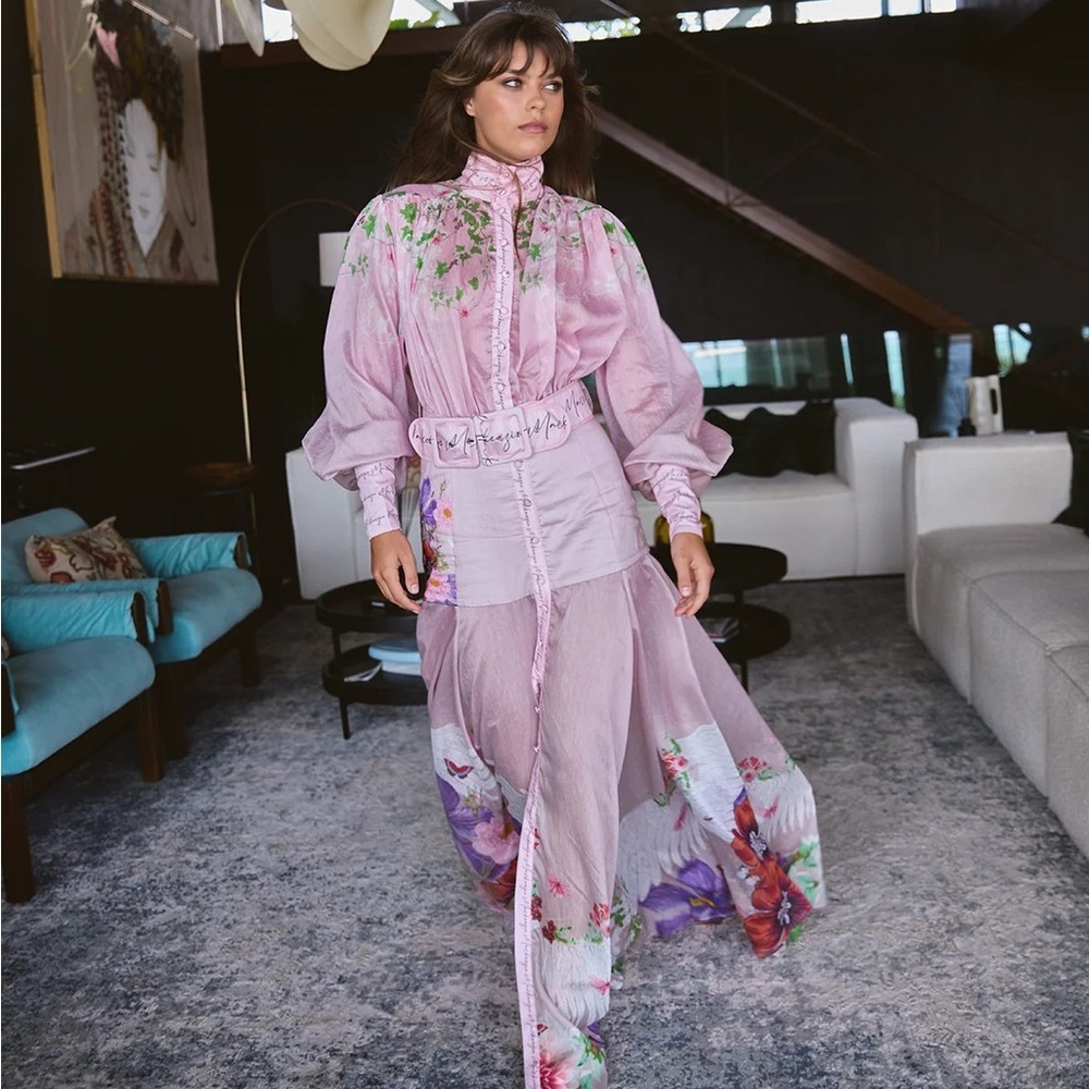 Mackenzie Mode WINGS & VINES MAXI DRESS Sz 4